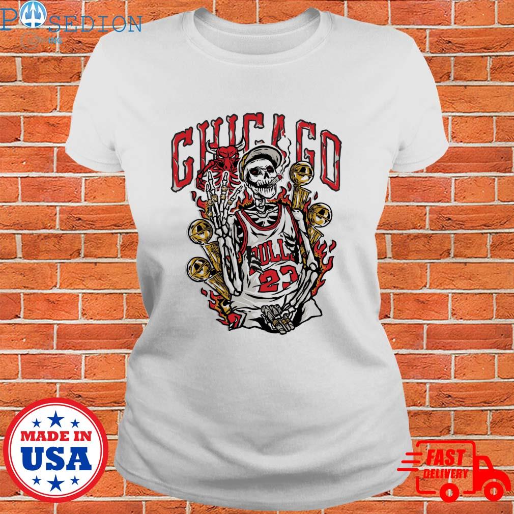 Chicago Bulls Ayo Dosunmu Chicago 23 Skeleton Hoodie, Custom prints store