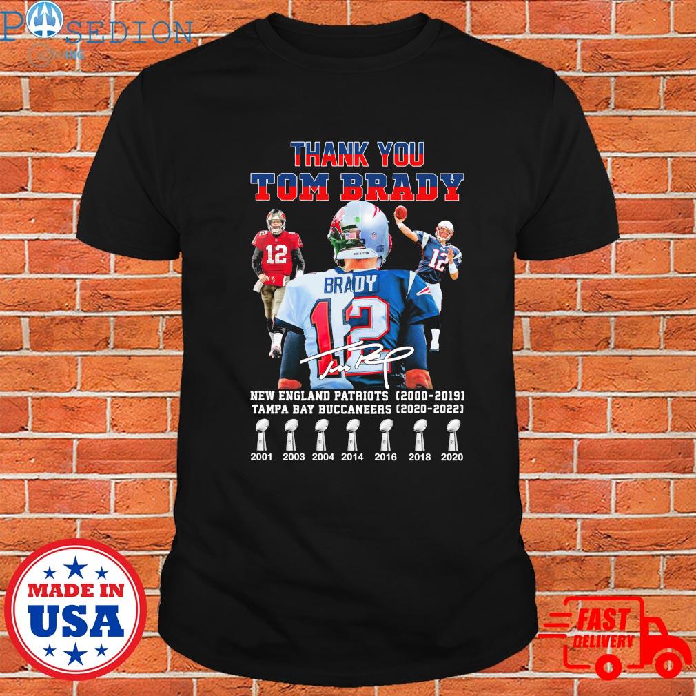 Official Thank you Tom Brady new england Patriots 2000 2019 tampa bay ...