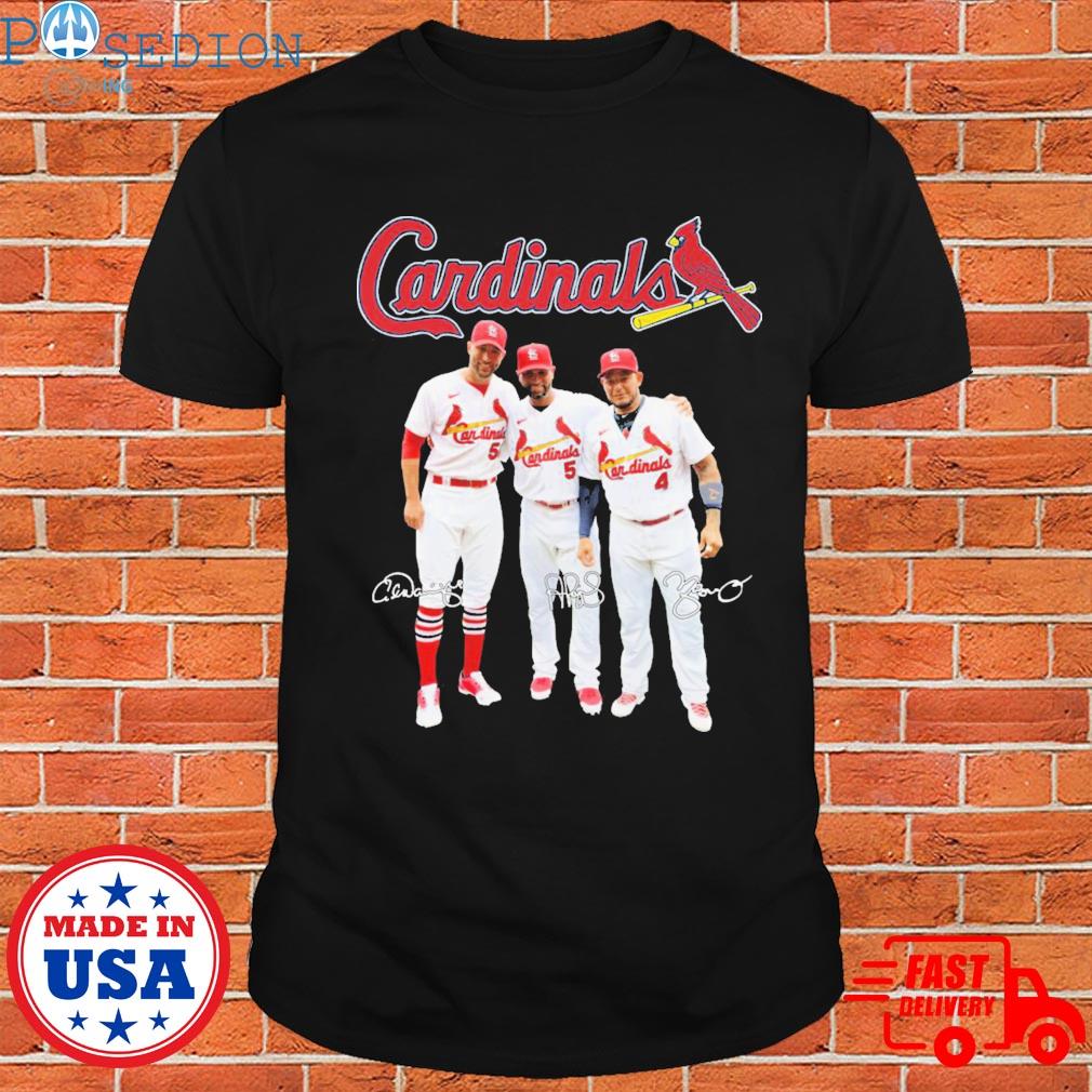 St Louis Cardinals Adam Wainwright 50 Albert Pujols 5 and Yadier Molina 4  Signatures Shirt, hoodie, sweater, long sleeve and tank top