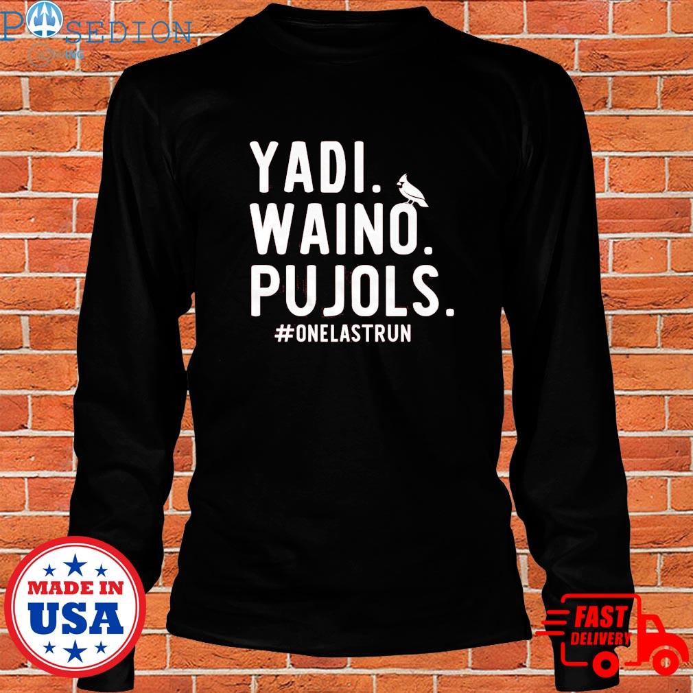  Yadi Waino Pujols One Last Run St. Louis Unisex Tee Tshirt  (Black, Small) : Sports & Outdoors