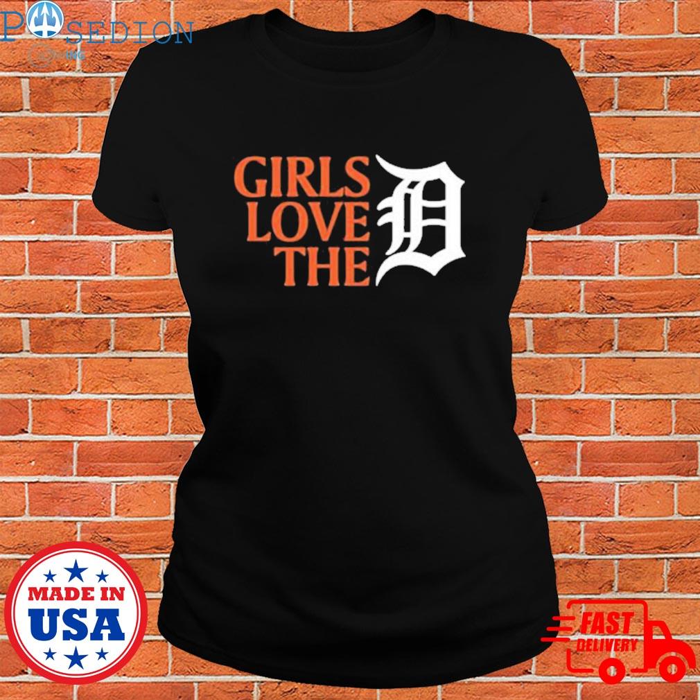 Detroit Tigers girls love the Detroit logo shirt, hoodie, sweater