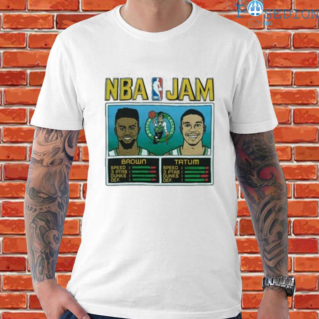 Official Taylor snow NBA jam celtics brown and tatum T-shirt, hoodie,  sweater, long sleeve and tank top