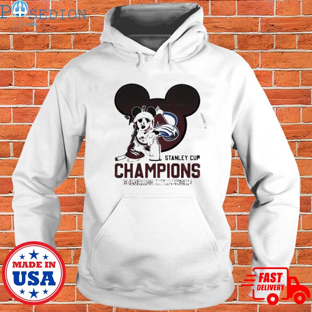 Official Mickey mouse Colorado avalanche nhl 2022 stanley cup champions T-s Hoodie