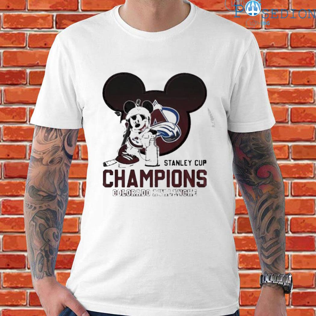 Official Mickey mouse Colorado avalanche nhl 2022 stanley cup champions T-shirt