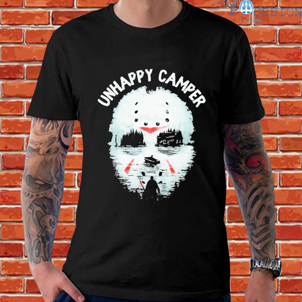 Official Unhappy camper camping outdoors gif T-shirt