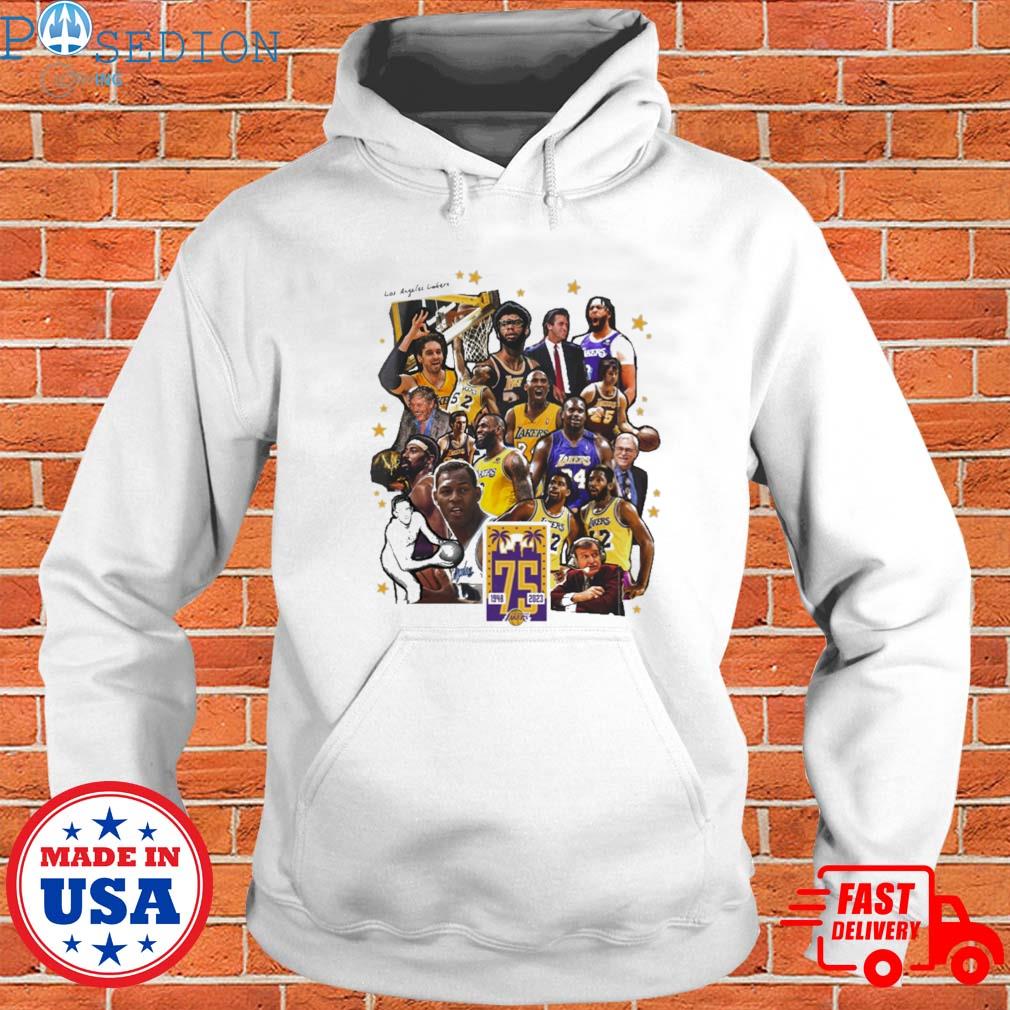 Los Angeles Lakers 75Th anniversary 1948-2023 shirt, hoodie, sweater, long  sleeve and tank top