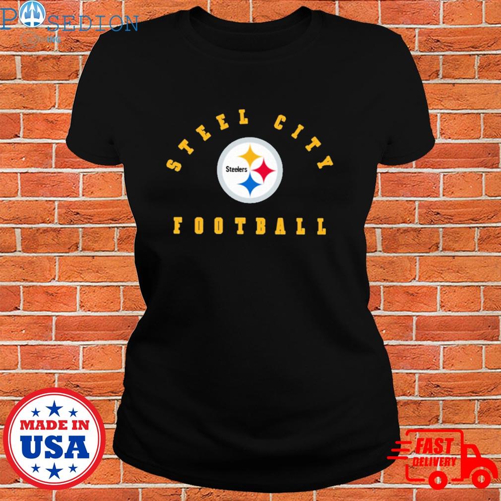 Pittsburgh Steelers Steel city football circle logo T-shirt