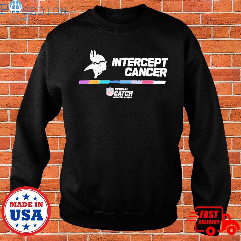 Vikings Intercept Cancer Nfl Crucial Catch T-Shirt, hoodie, sweater, long  sleeve and tank top