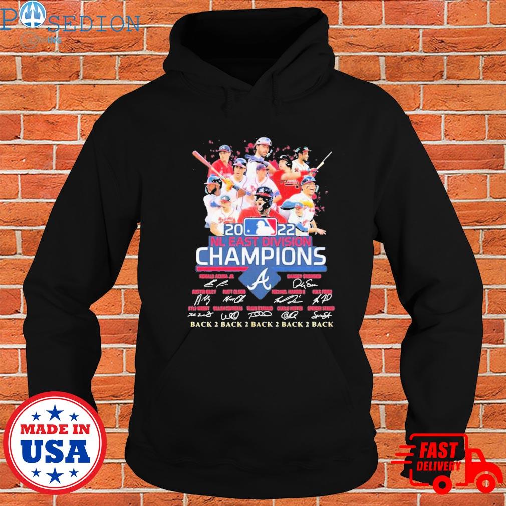 Atlanta Braves 2022 Nl east champions back 2 back 2 signatures shirt,  hoodie, sweater, long sleeve and tank top