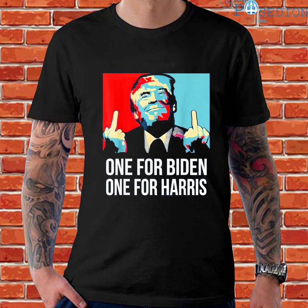 Official Donald Trump middle finger Biden Harris America republican T-shirt