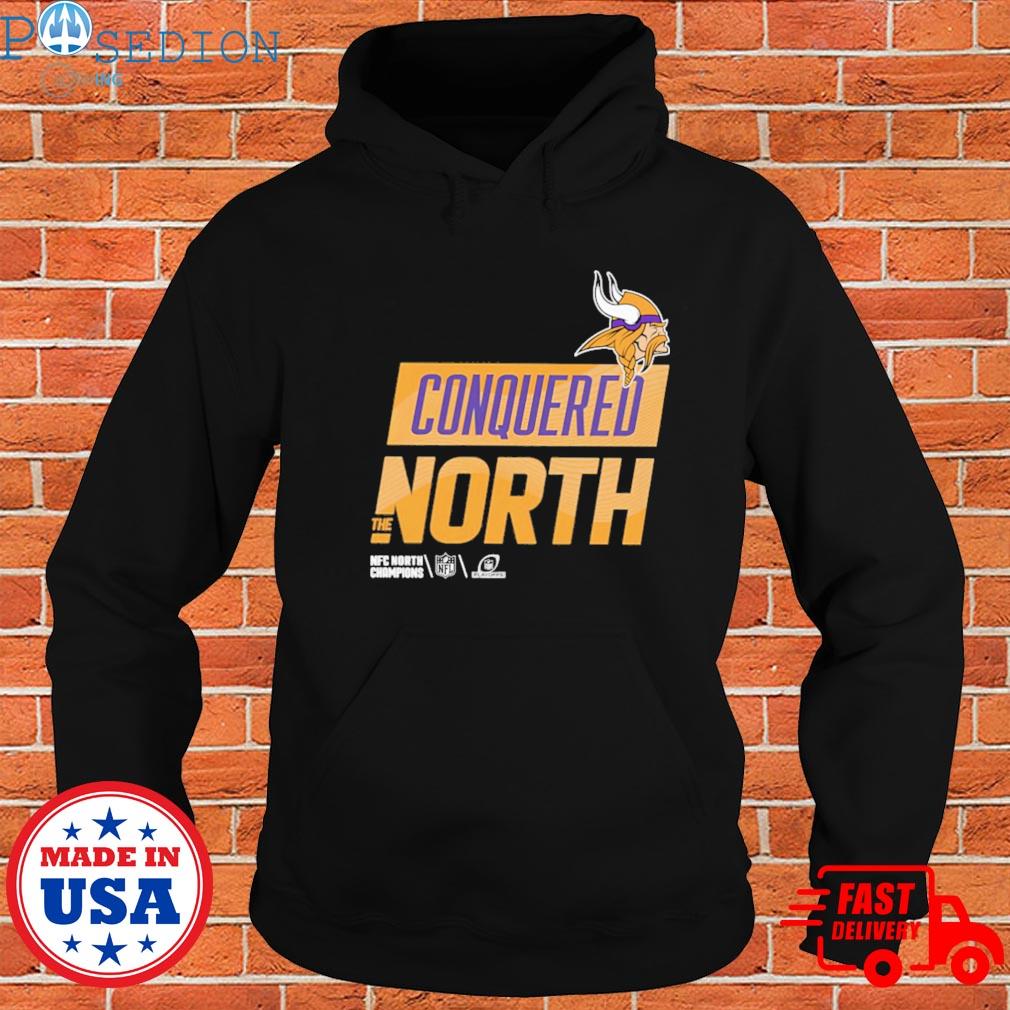 Official Vikings conquered north the NFC north champions T-shirt, hoodie,  sweater, long sleeve and tank top