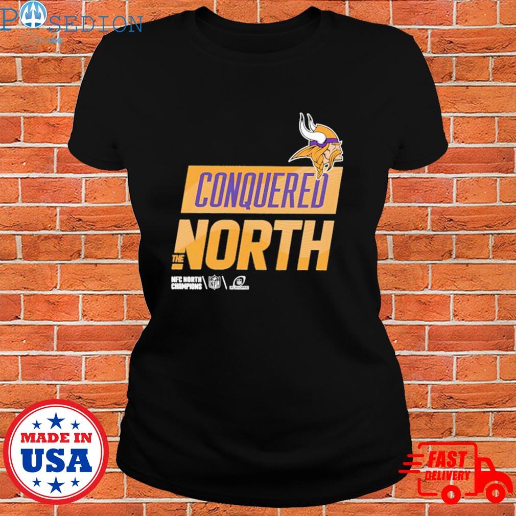 Official Vikings conquered north the NFC north champions T-shirt, hoodie,  sweater, long sleeve and tank top