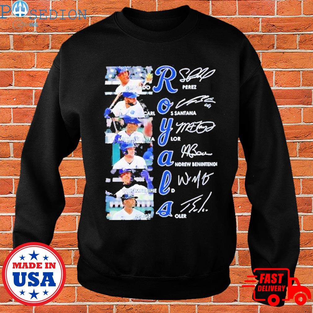 Official kansas city royals baseball player Team signatures T-shirts,  hoodie, sweater, long sleeve and tank top
