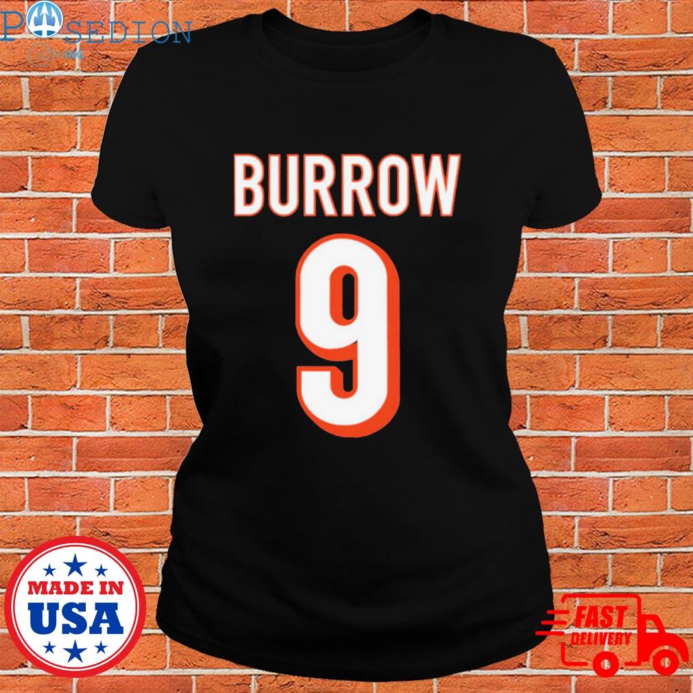 Official number 9 Joe burrow jersey number graphic T-shirt, hoodie,  sweater, long sleeve and tank top