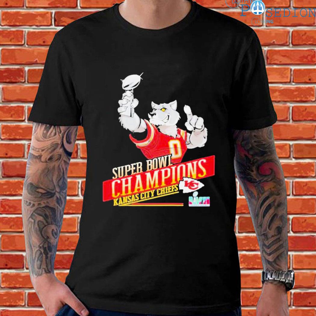 Official k.c wolf super bowl champions Kansas city Chiefs trophy T-shirt,  hoodie, sweater, long sleeve and tank top