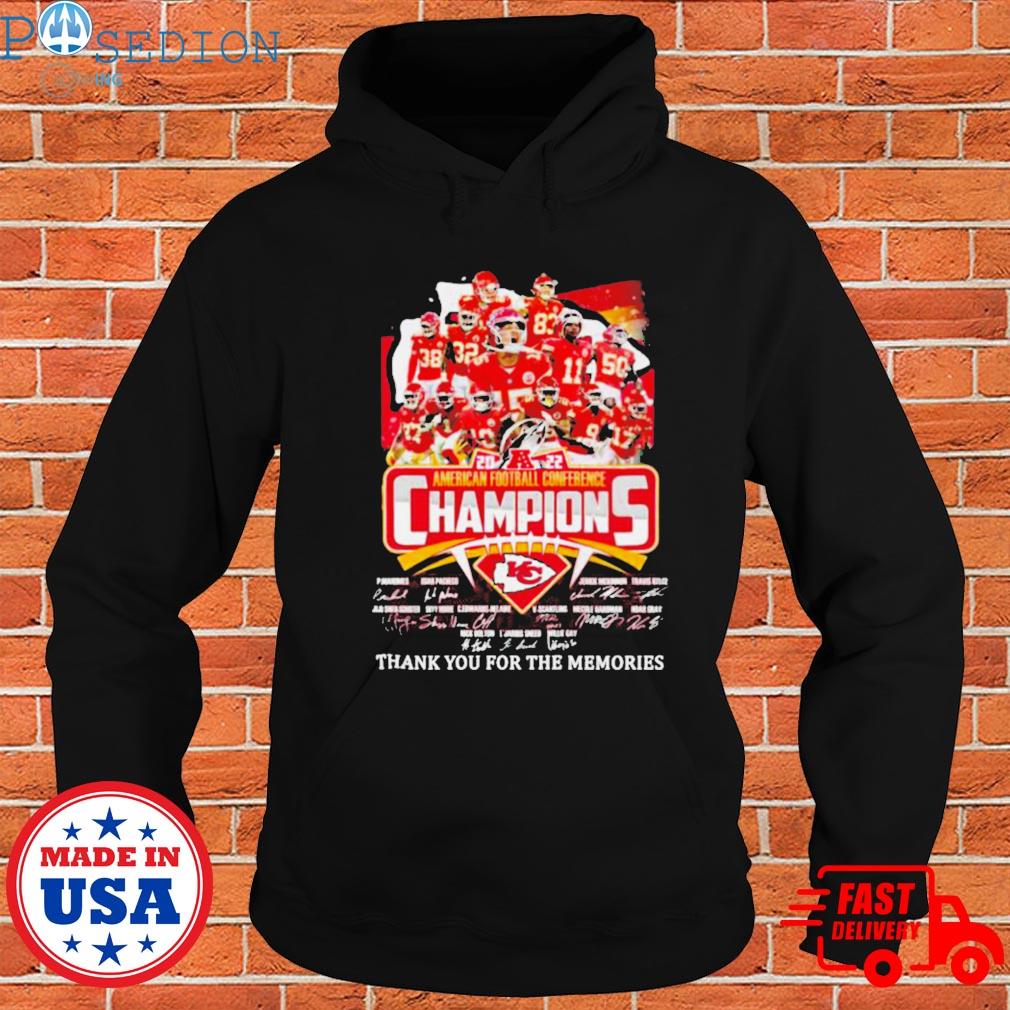 Kansas City Chiefs 2022 AFC West Champions Thank You For The Memories  Signatures T-shirt in 2023