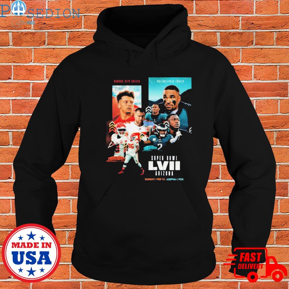 Kansas City Chiefs vs Philadelphia Eagles Super Bowl LVII 2023 poster shirt,  hoodie, sweater, long sleeve and tank top