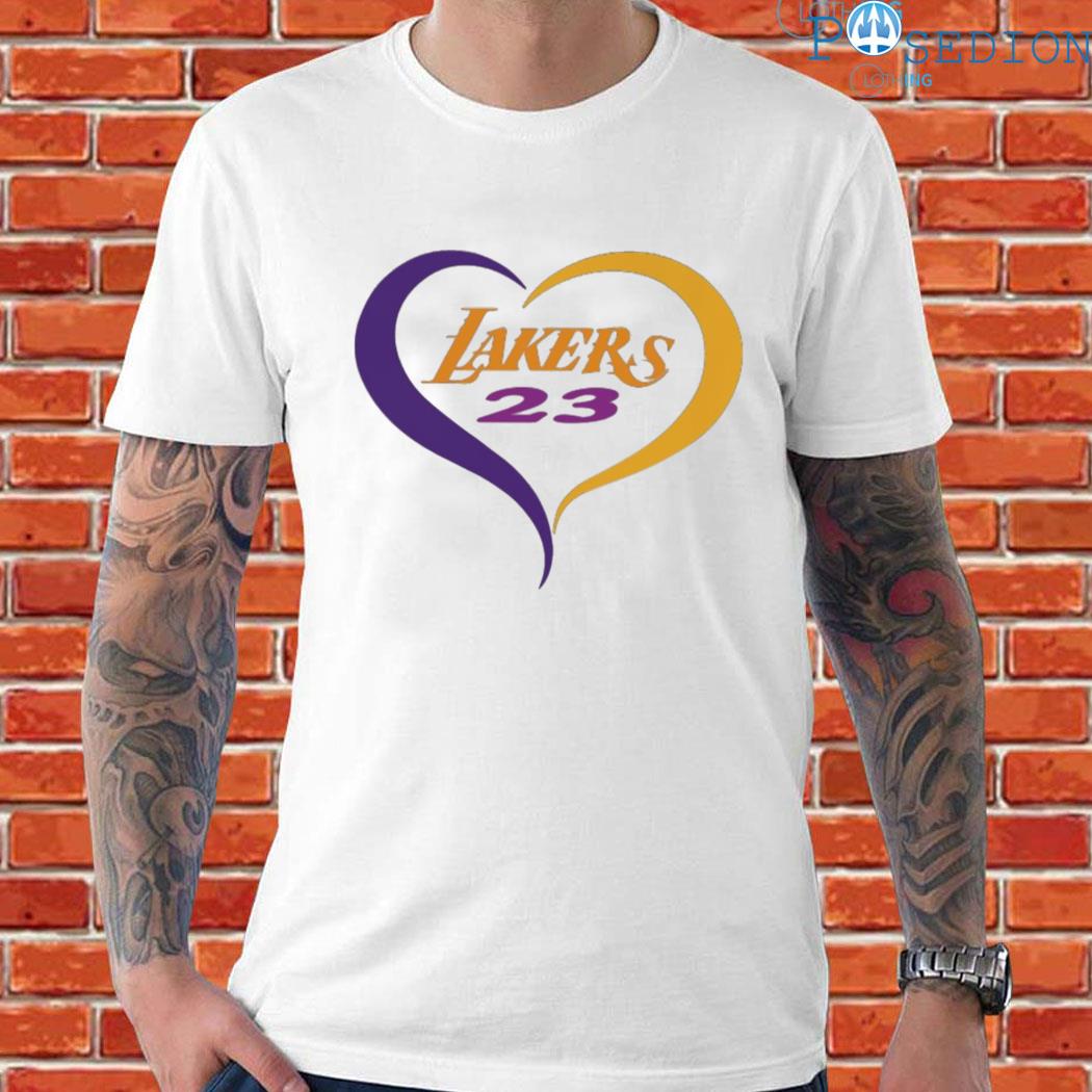 Park Ave La Lakers LeBron James #23 F/B Design T-Shirt Size: Large