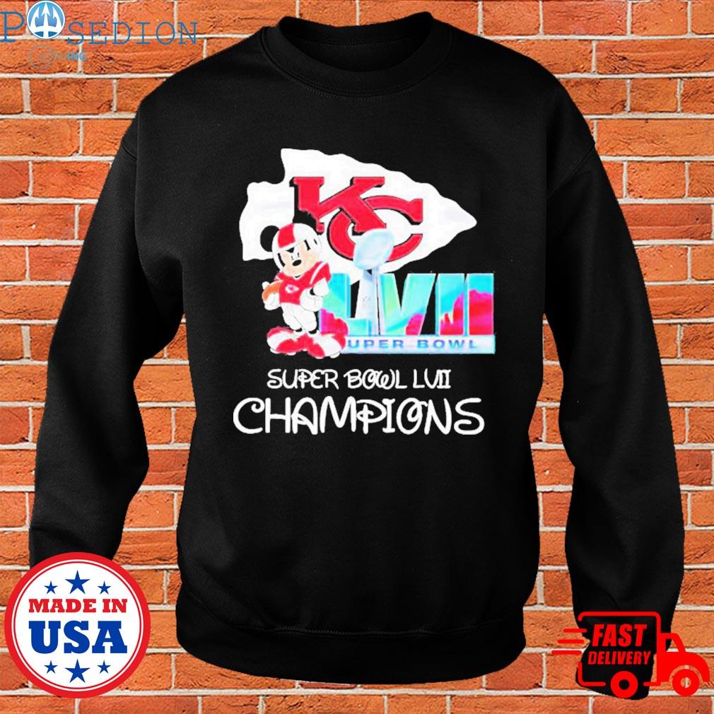 Kansas City KC Chiefs Shirts NFL Super Bowl LVII Mickey Champion T-shi -  Bestiegifts