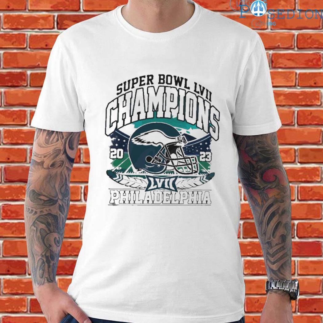 Philadelphia Eagles Champions Super Bowl 2023 Helmet Unisex Shirt - T-shirts  Low Price