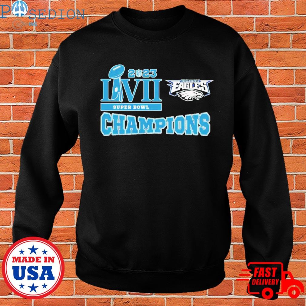 Philadelphia eagles super bowl lvii custom name & number 2023 shirt,  hoodie, sweater, long sleeve and tank top