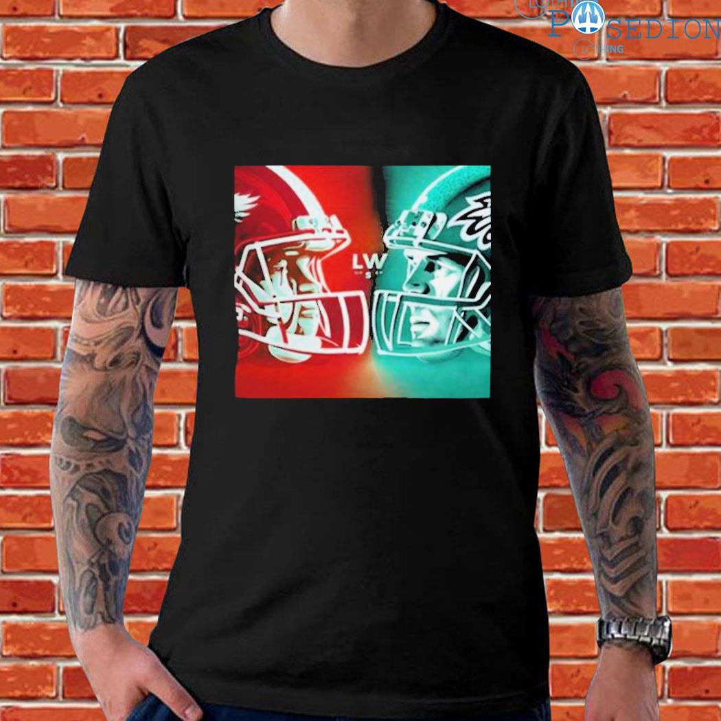 Kansas City Chiefs vs Philadelphia Eagles Super Bowl LVII 2023 poster shirt,  hoodie, sweater, long sleeve and tank top