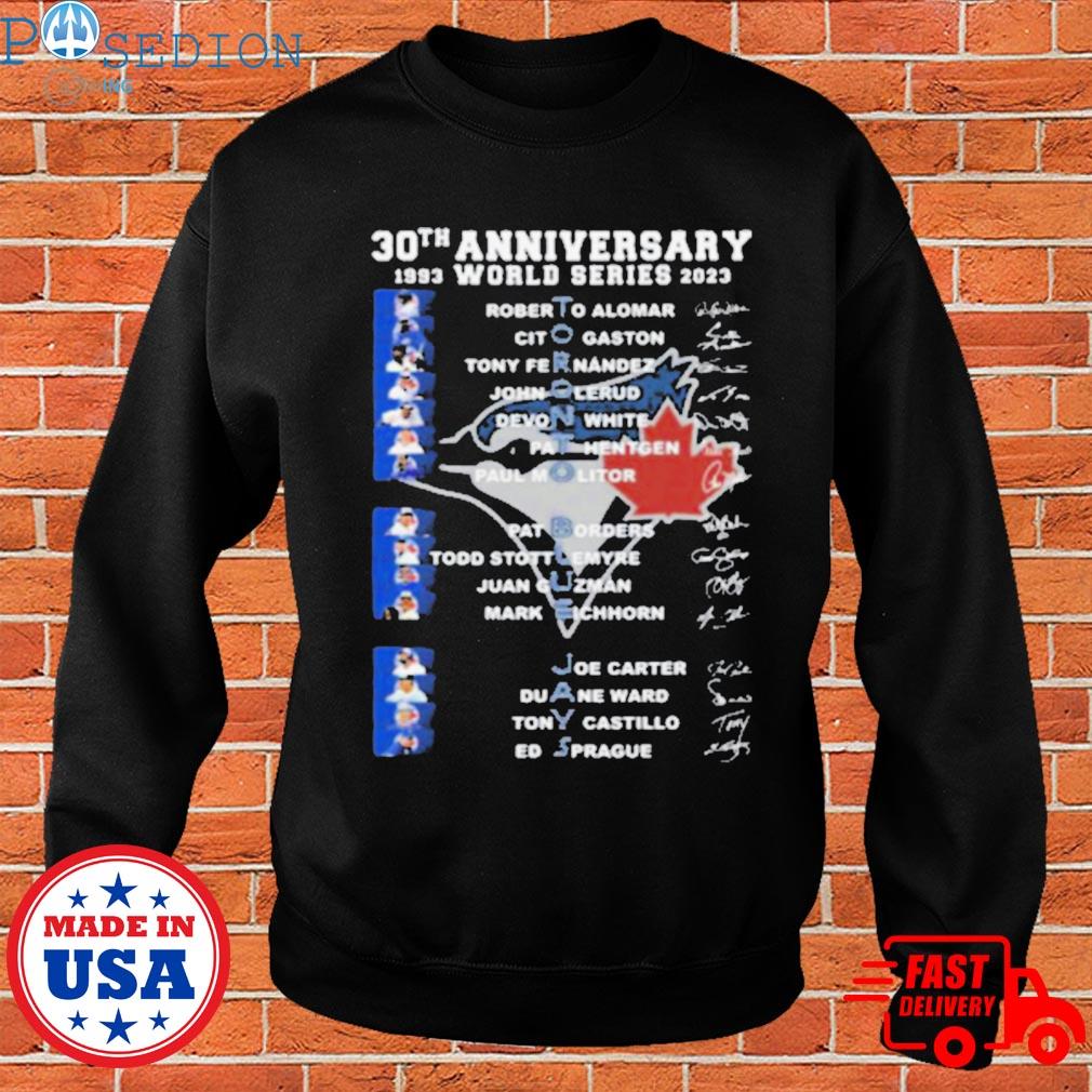 Official Toronto Blue Jays 30th anniversary signatures shirt, hoodie, longsleeve  tee, sweater