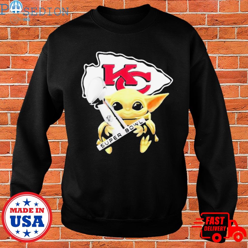 Yoda holding cup Kansas city Chiefs city of champions super bowl lviI with  logos T-shirt, hoodie, tank top, sweater and long sleeve t-shirt