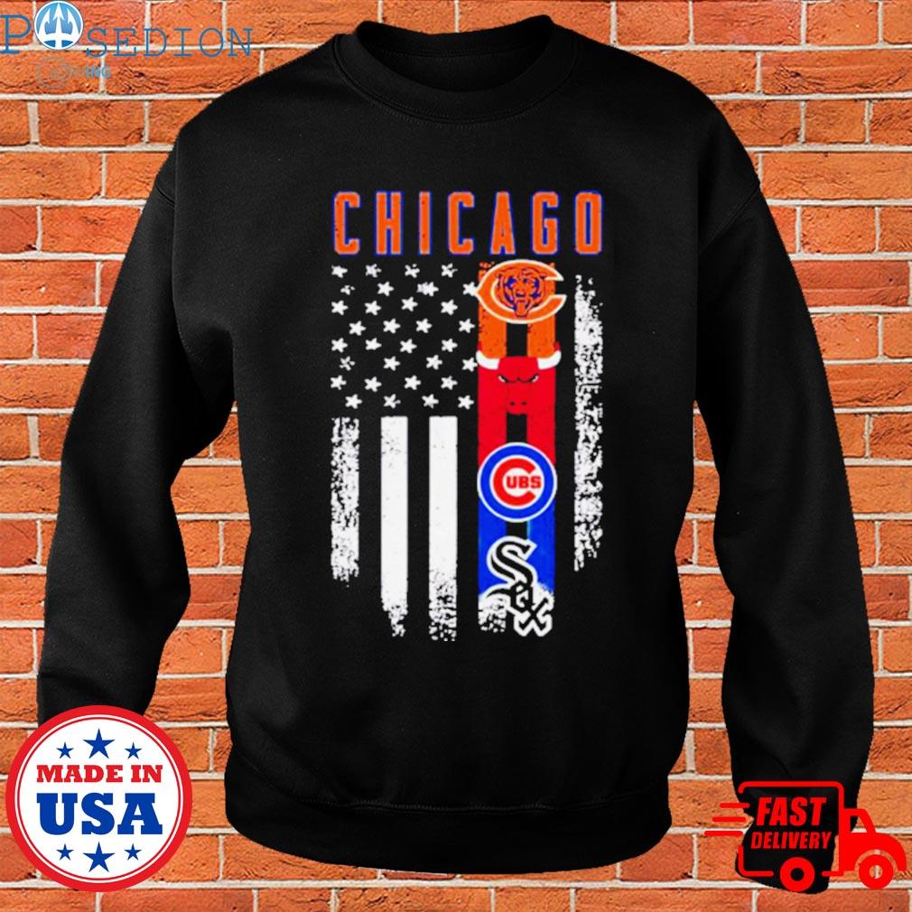 Official Chicago Cubs, Bears and Bulls official logo shirt, hoodie,  sweater, long sleeve and tank top