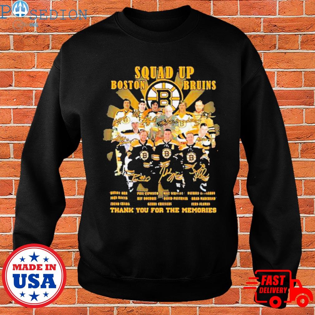 Official boston Bruins squad up thank you for the memories name players  shirt, hoodie, sweater, long sleeve and tank top