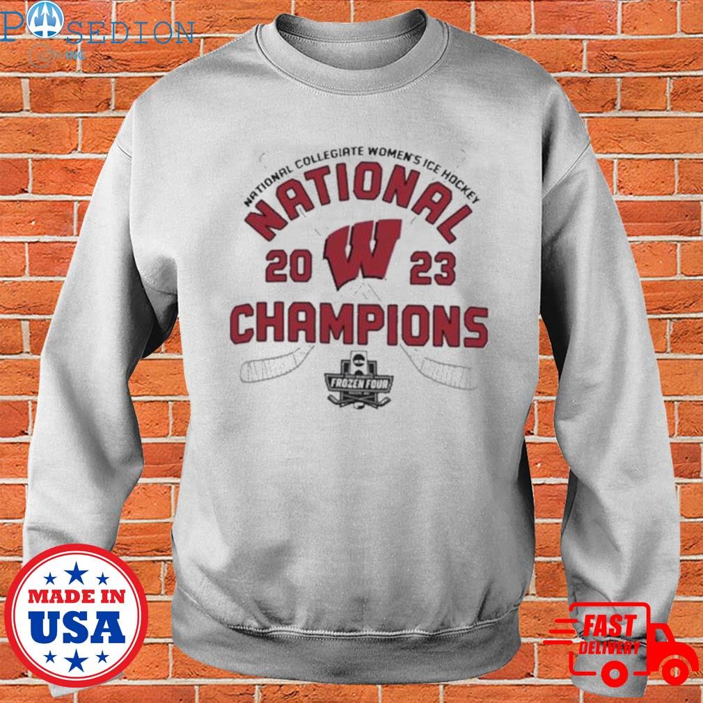 Champion White Wisconsin Badgers 2023 NCAA Women's Ice Hockey National  Champions Locker Room T-Shirt