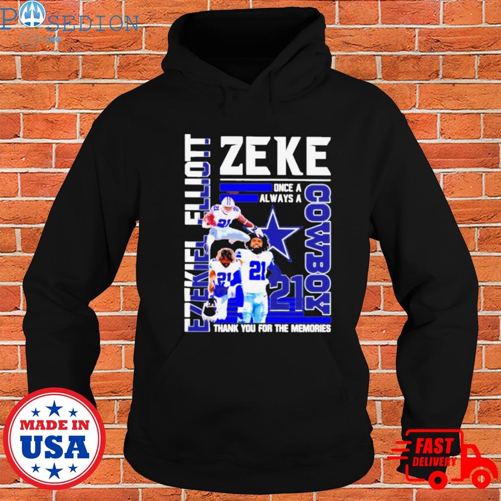 Ezekiel Elliott Zeke Cowboy thank you for the memories shirt, hoodie,  sweater, long sleeve and tank top