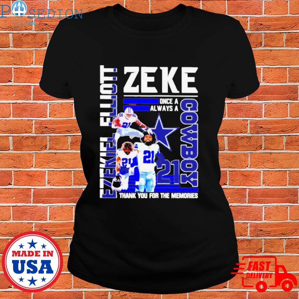 Ezekiel Elliott Zeke Cowboy thank you for the memories shirt, hoodie,  sweater, long sleeve and tank top