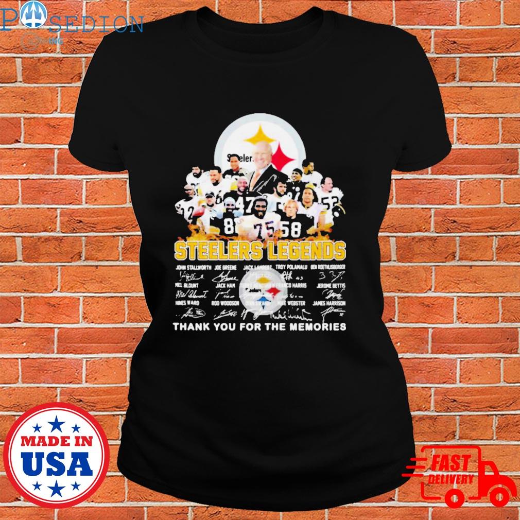 Pittsburgh Steelers legends thank you for the memories shirt, hoodie,  sweater, long sleeve and tank top