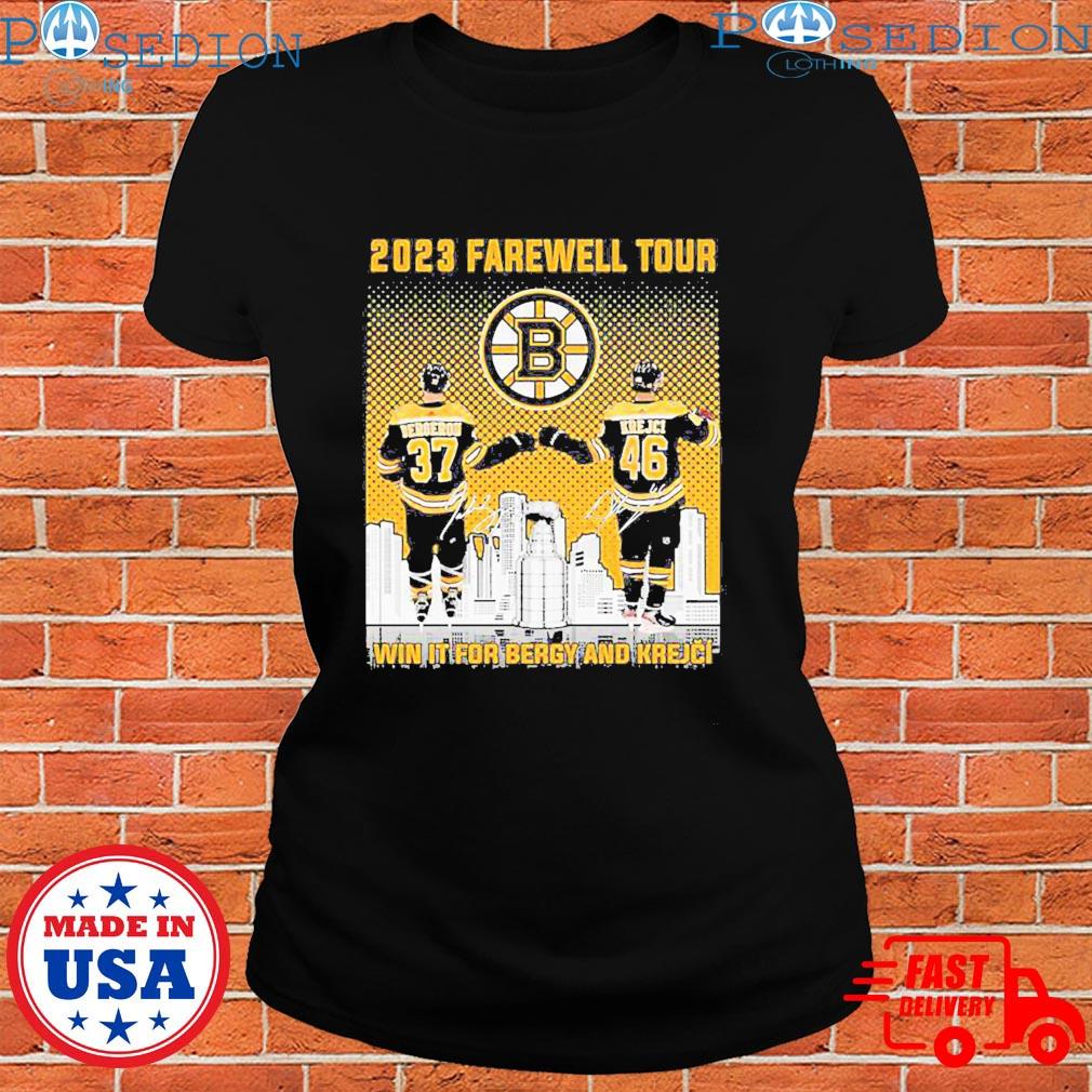 Boston Bruins Patrice Bergeron And David Krejci 2023 Farewell Tour  Signatures Shirt - Shibtee Clothing