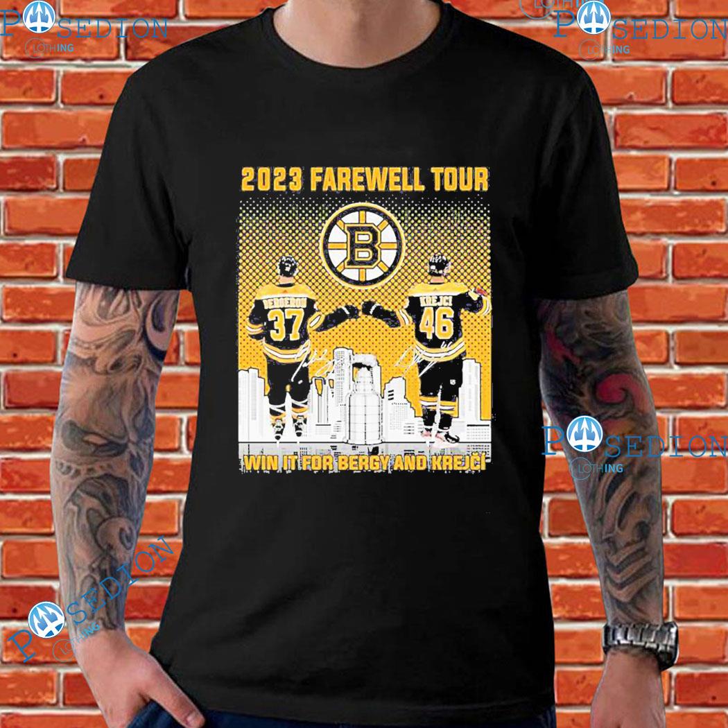 Boston Bruins Patrice Bergeron And David Krejci 2023 Farewell Tour  Signatures Shirt - Shibtee Clothing