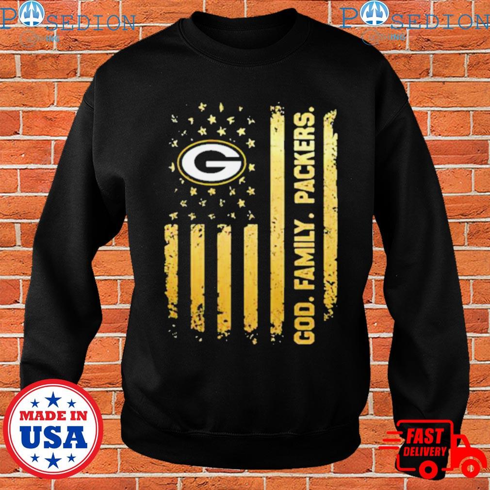 Green Bay Packers Shirt God First Family Second - High-Quality Printed Brand