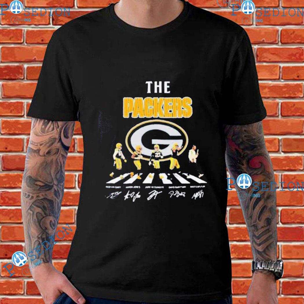 Green Bay Packers walking abbey road signatures T-shirt, hoodie, sweater,  long sleeve and tank top