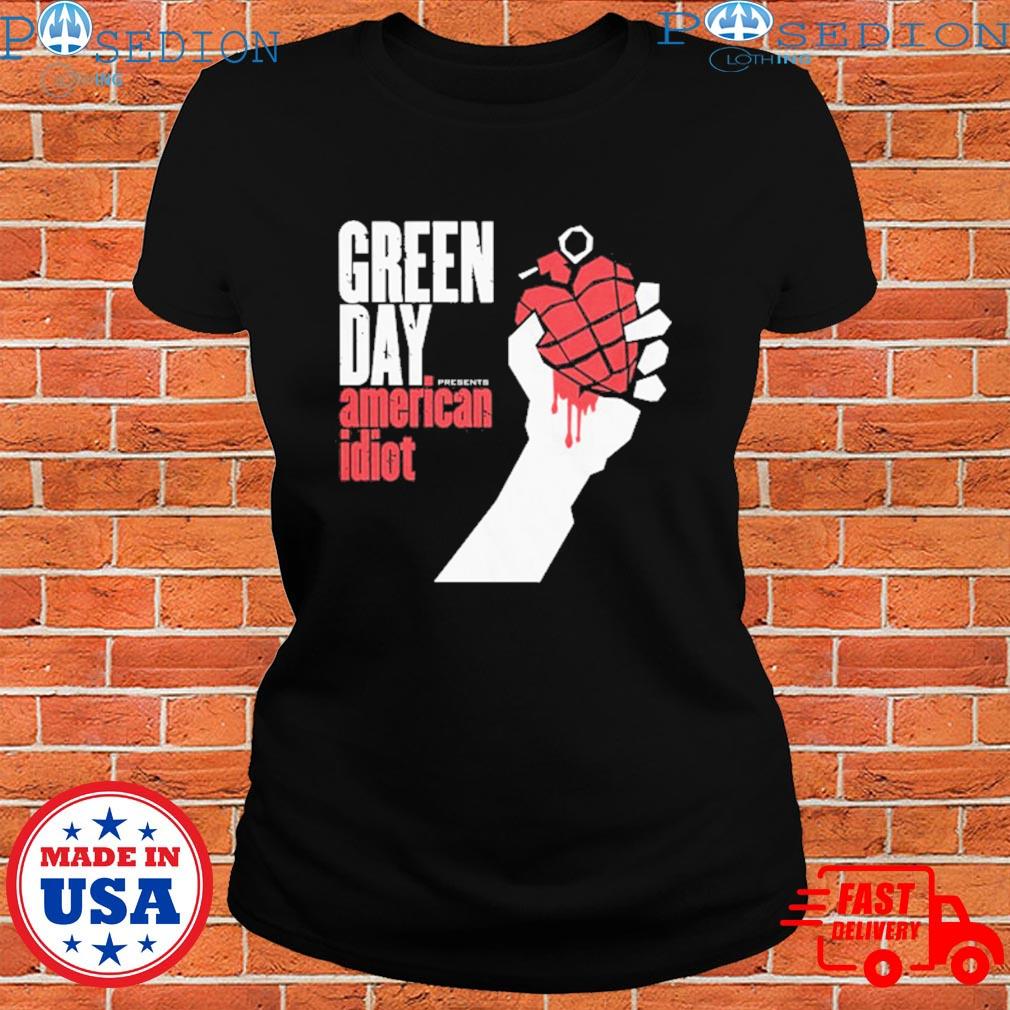 Green Day Unisex Zipped Hoodie: American Idiot (Back Print)