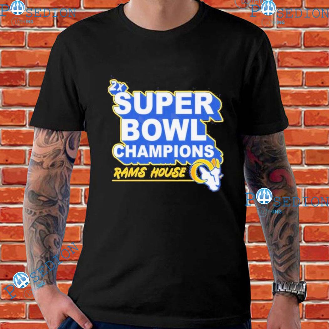 Two Time Super Bowl Champions Los Angeles Rams T-Shirt 2023 Gift