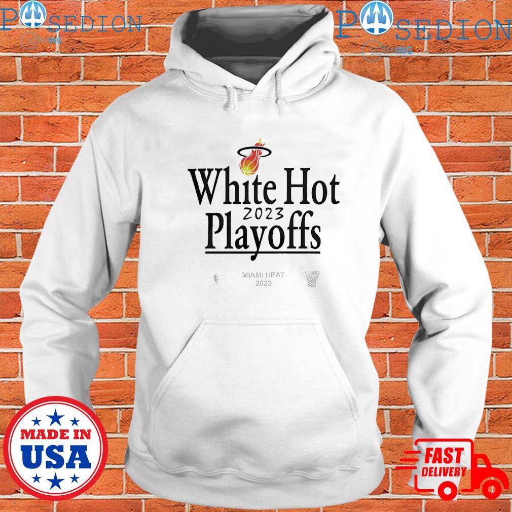Eletees Miami Heat White Hot 2023 NBA Playoffs Shirt