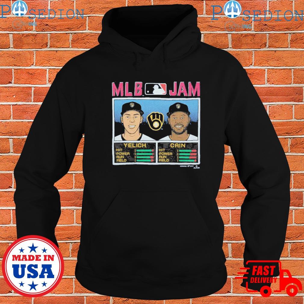 MLB Jam Brewers Yelich And Cain shirt, hoodie, sweater, long