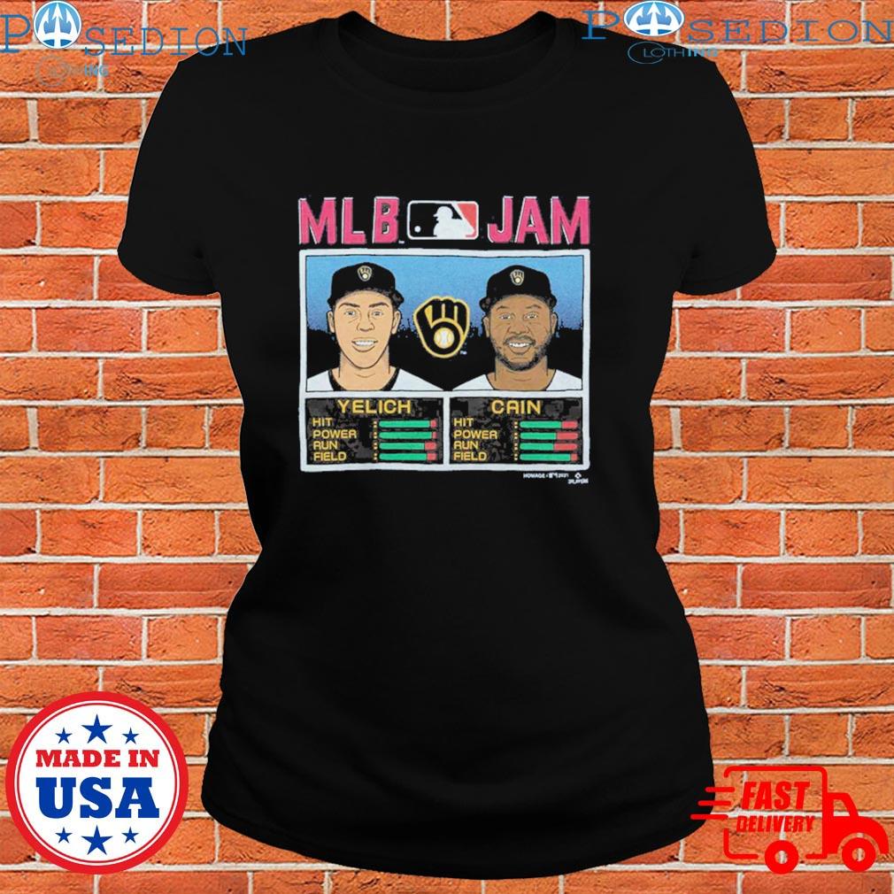 MLB Jam Brewers Yelich And Cain shirt, hoodie, sweater, long