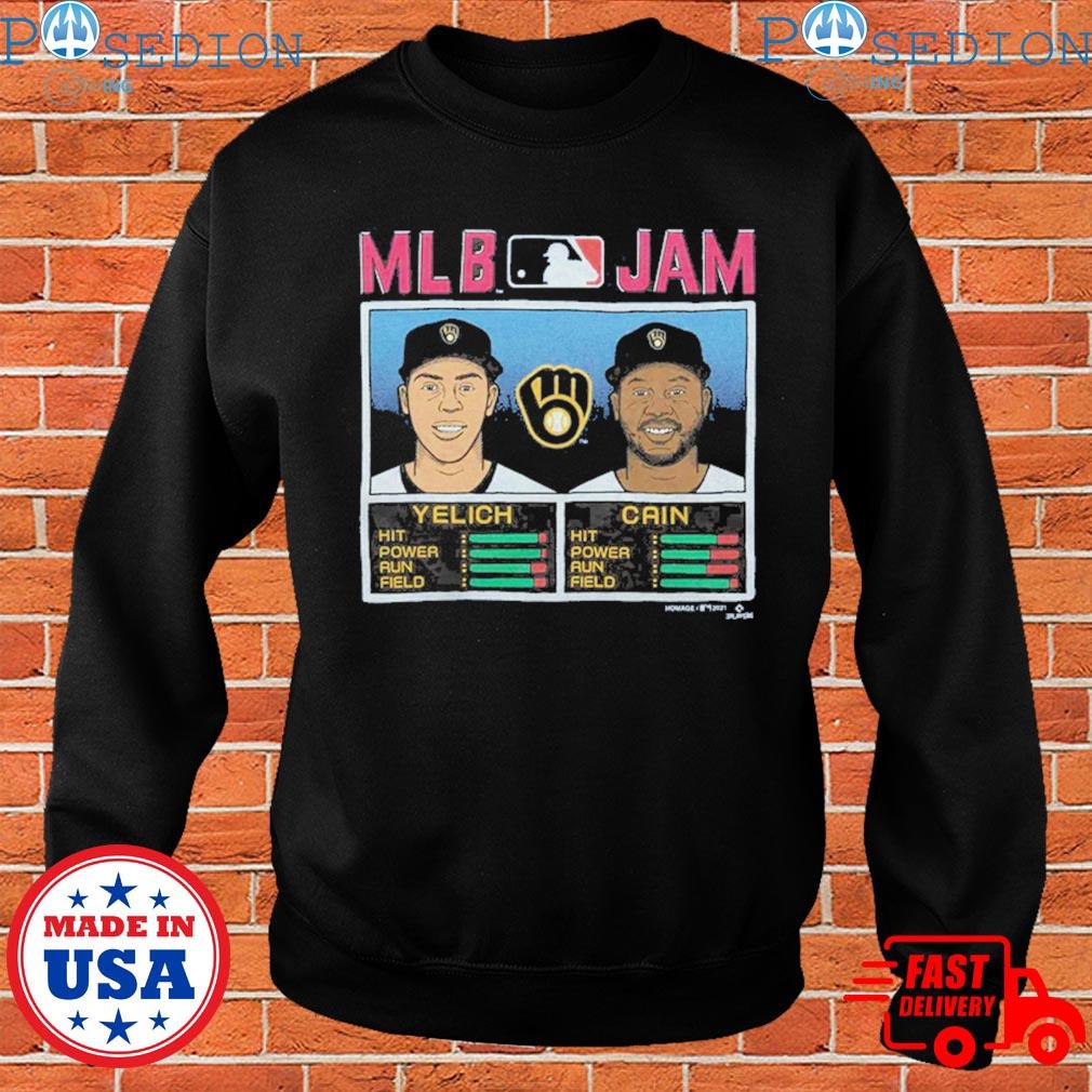 MLB Jam Brewers Yelich And Cain shirt, hoodie, sweater, long