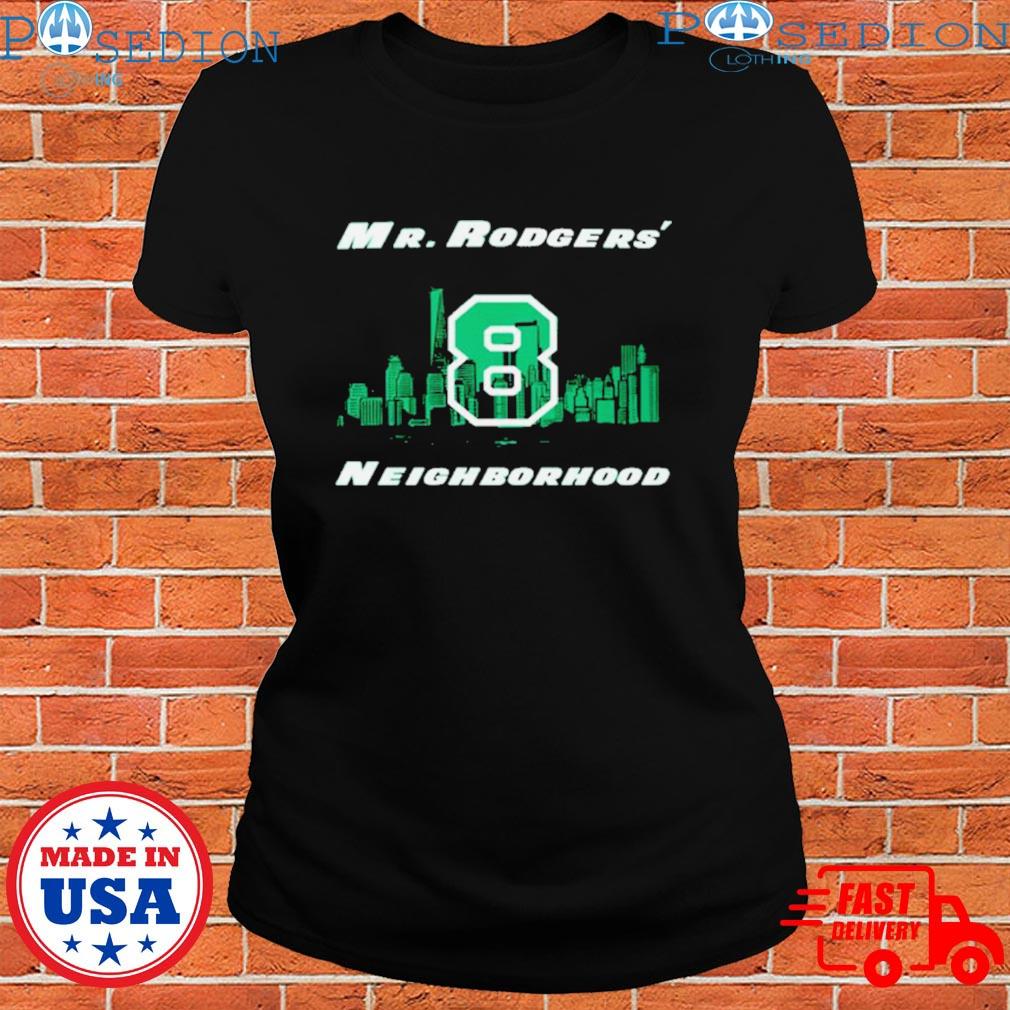 Mr Rogers Neighborhood #8 New York Jets Black T Shirt - Banantees