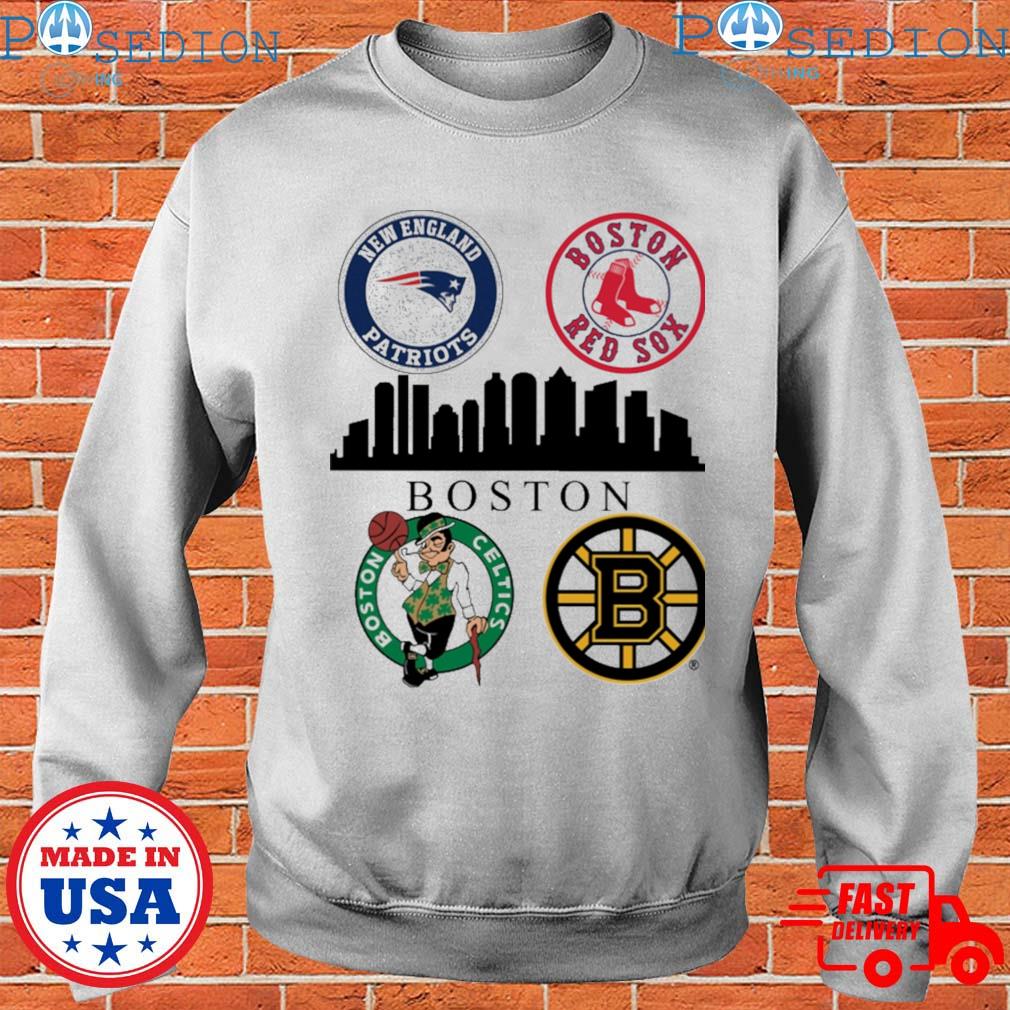 New England Patriots Boston Red Sox Boston Celtics And Boston Bruins  Massachusetts 2023 shirt, hoodie, sweater, long sleeve and tank top