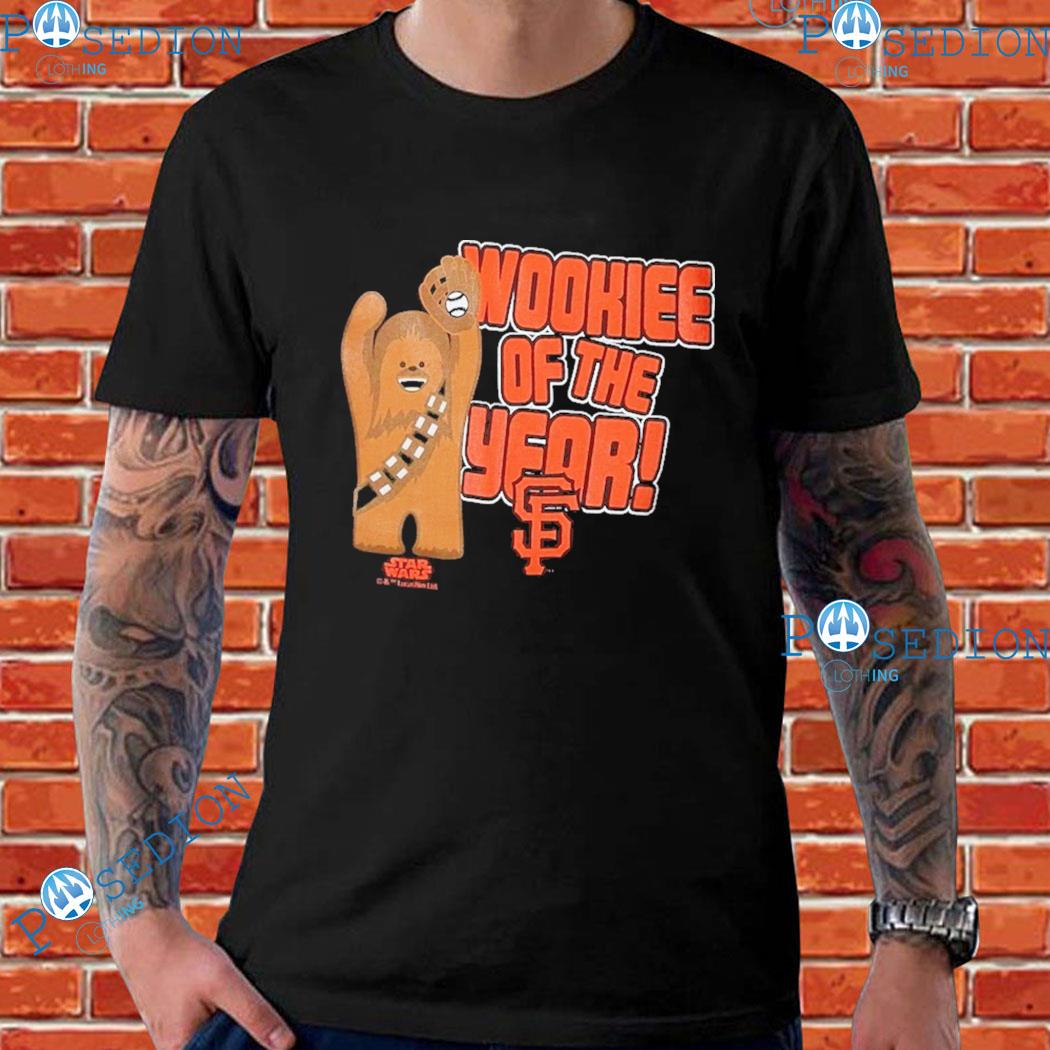 Newborn and infant san francisco giants Star wars wookie of the year  bodysuit T-shirt, hoodie, sweater, long sleeve and tank top