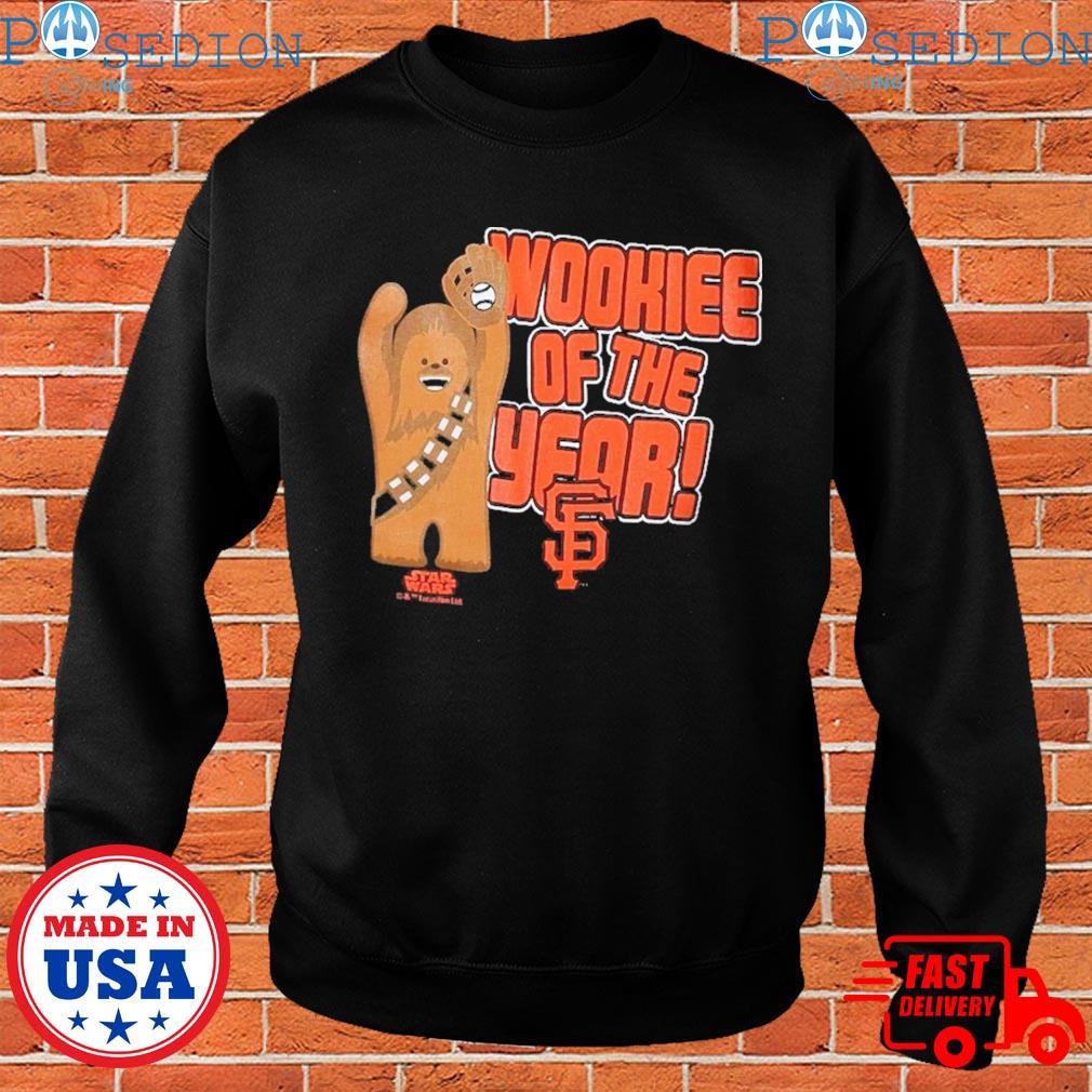 Newborn and infant san francisco giants Star wars wookie of the year  bodysuit T-shirt, hoodie, sweater, long sleeve and tank top