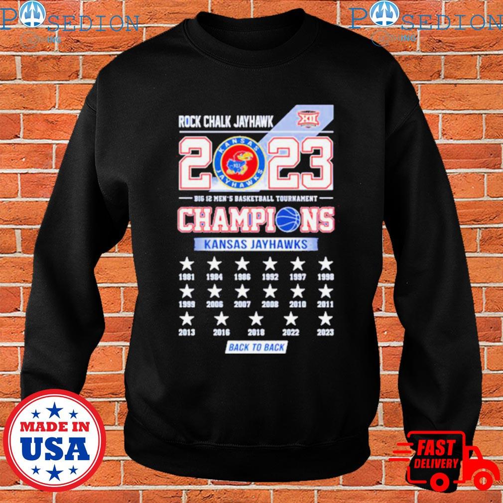 Kansas Jayhawks 2023 Big 12 basketball regular season champions shirt,  hoodie, sweater and v-neck t-shirt