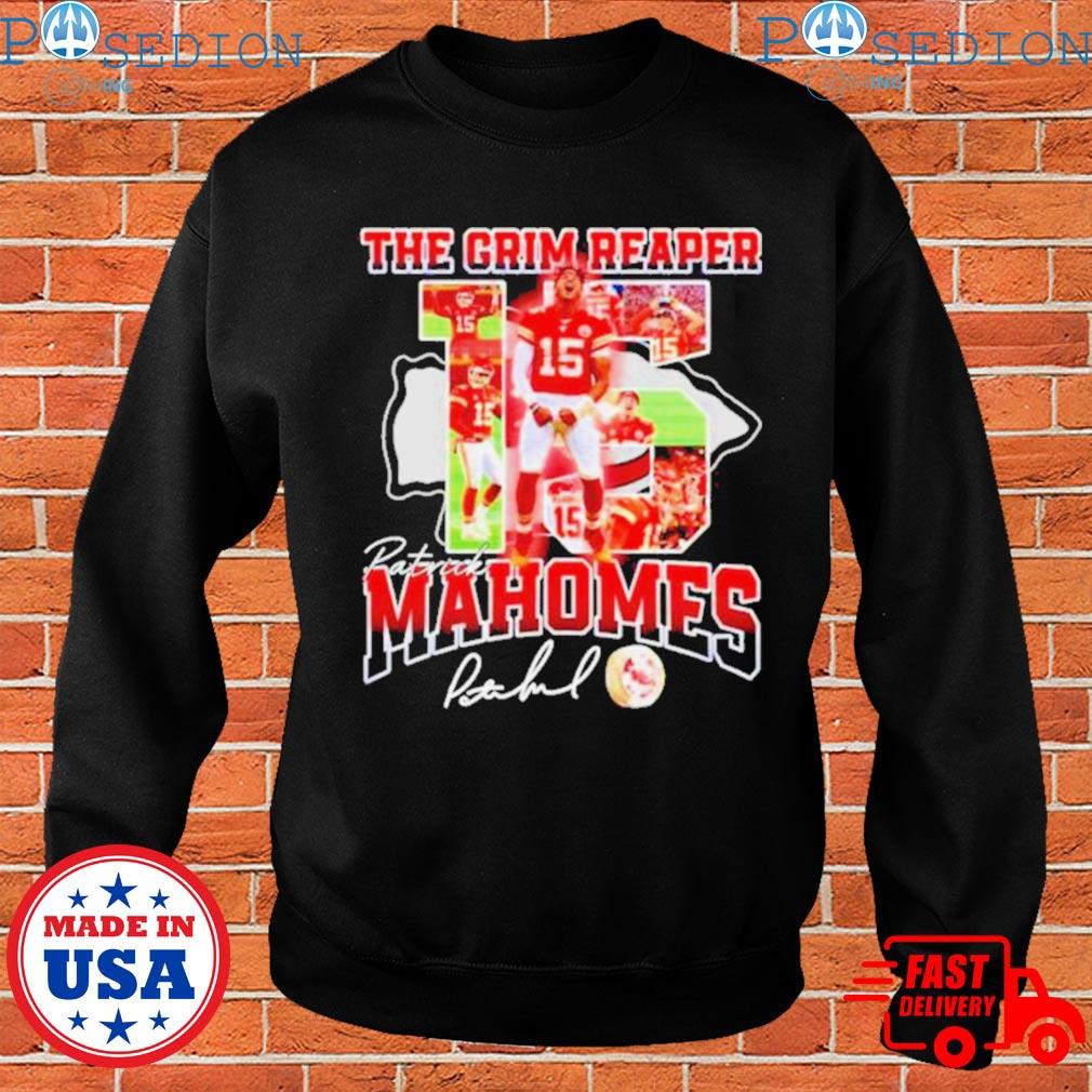 The grim reaper Patrick Mahomes KC Chiefs signature shirt, hoodie,  longsleeve, sweatshirt, v-neck tee